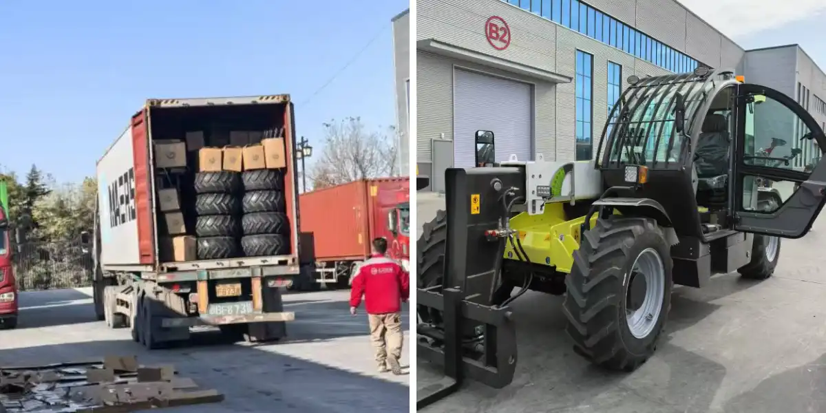 Manipulador telescópico de grande porte e alta resistência enviado para o mercado sul-americano.